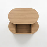 Plat ovale Salontafel Lars - Lift-top - 120 x 70 cm