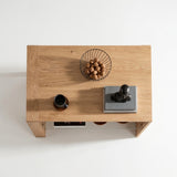 Salontafel Livigno - Massief Wildeiken met glas