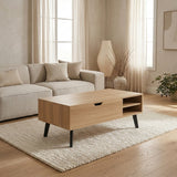 Salontafel Sophia - Opklapbare top Decor - Naturel Eik
