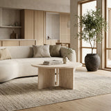 Ronde Salontafel Dario 90 cm – Travertin Beige
