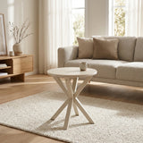 Ronde Salontafel Nova - Keramiek Baroque Beige - Ø50cm