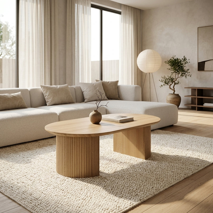 Plat ovale salontafels