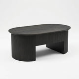 Plat ovale Salontafel Lars Donkerbruin - Lift-top - 120 x 70 cm