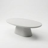 Ovale Salontafel Tavio 120x70 cm – Cement Ecru
