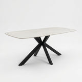 Eettafel Yori Deens Ovaal 180x90cm - Grijze Keramiek