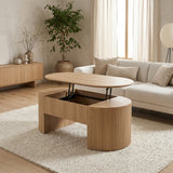 Plat ovale Salontafel Lars - Lift-top - 120 x 70 cm