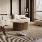 Salontafel Alex - Mango hout - Travertin Beige