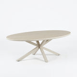 Ovale Salontafel Nova - Keramiek Baroque Beige - 130 x 70 cm