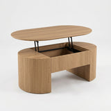 Plat ovale Salontafel Lars - Lift-top - 120 x 70 cm