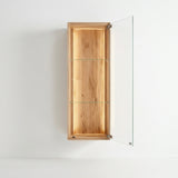 Hangvitrine Livigno - Massief Wildeiken met LED-verlichting