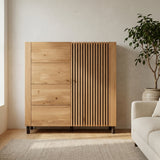Wandkast Ascona - 140 cm - Massief Wildeiken