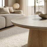 Plat Ovale Salontafel Vito Grijs - Keramiek - 120 x 70 cm