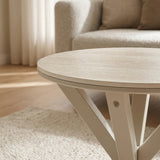 Ronde Salontafel Nova - Keramiek Baroque Beige - Ø50cm