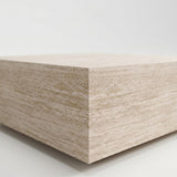 Vierkante Salontafel Juna 90x90 cm – Travertin Beige