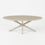 Ovale Salontafel Nova - Keramiek Baroque Beige - 130 x 70 cm