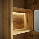 Hangvitrine Boston - Massief Wild Eikenhout