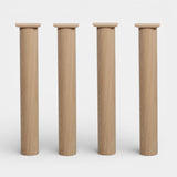 Pilaar Poot set van 4 – Massief Eikenhout