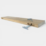 Wandplank rechte rand - op maat gemaakt van massief eiken
