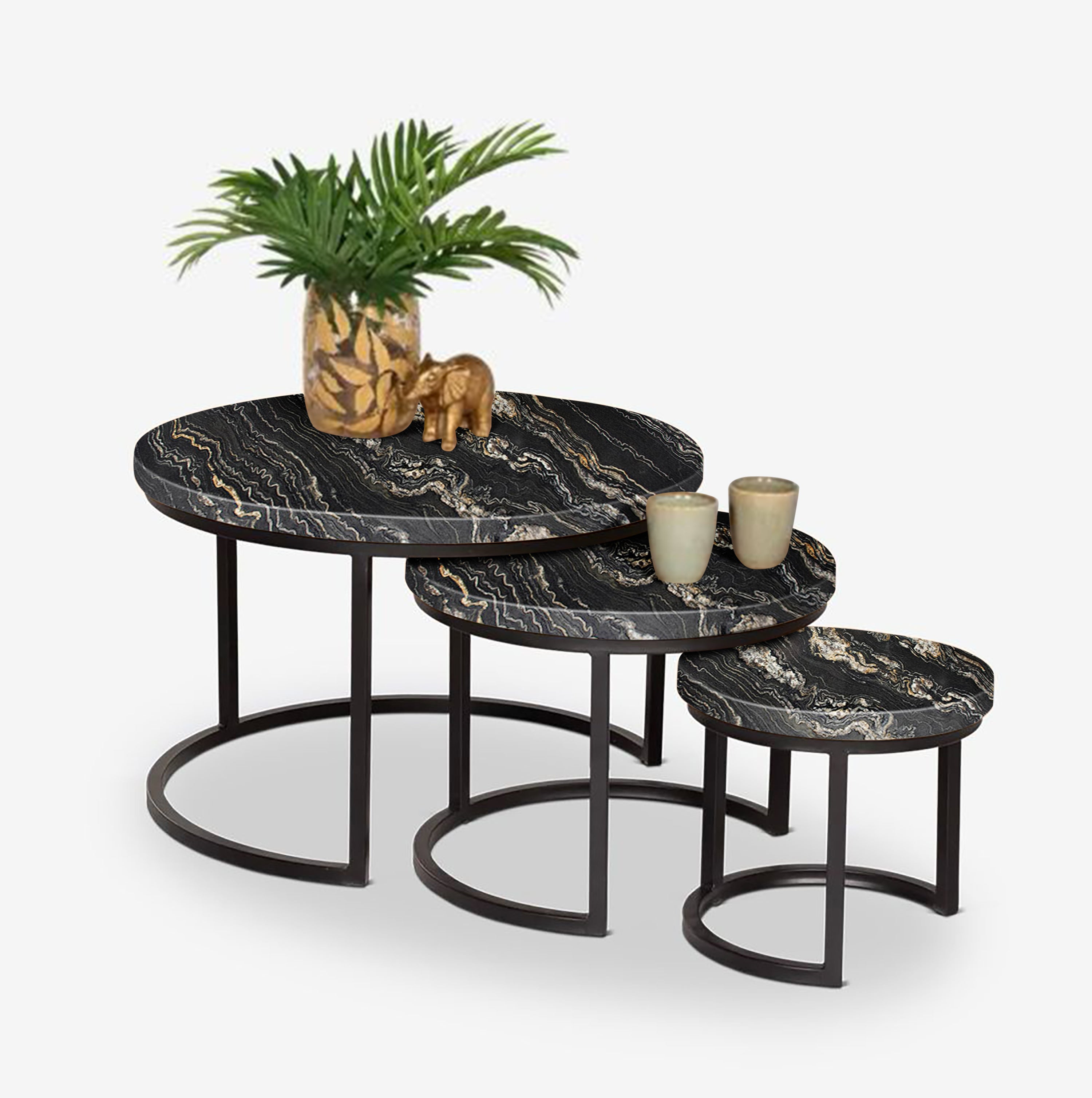 Tropical Storm Graniet Salontafel (set van 3)