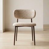 Japandi Eetkamerstoel Rin - Walnut & Beige