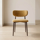 Japandi Eetkamerstoel Rin - Walnut & Geel