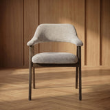Japandi Eetkamerstoel Yori – Charcoal & Sand