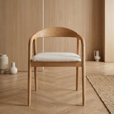 Japandi Eetkamerstoel Nagi – Natural & Beige