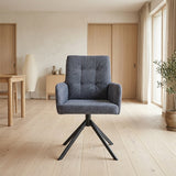 Eetkamerstoel Gina - Draaibaar - Donkergrijs