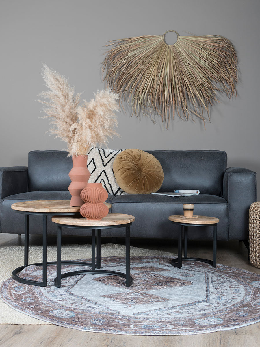 Vloerkleed Karaca Brown 08 Rond - view 2