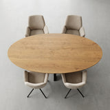 Plat Ovaal Eikenhout - Matrix - 100 x 220