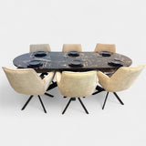 TABLE À MANGER BELVEDERE - Ovale plate (90X220 CM)