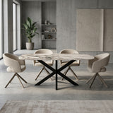 Calacatta Viola quartz stone Deens Ovaal 220x100
