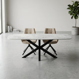 Carrara quartz stone Deens Ovaal 240x100