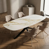 Calacatta Oro quartz stone Deens Ovaal 240x100