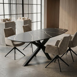 Sahara Noir quartz stone Deens Ovaal 260x100