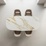 Calacatta Oro quartz stone Deens Ovaal 240x100