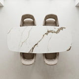 Calacatta Macchia Vecchia quartz stone Deens Ovaal 240x100