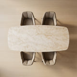 Travertin quartz stone Deens Ovaal 240x100