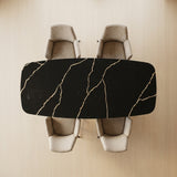 Sahara Noir quartz stone Deens Ovaal 260x100