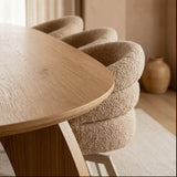 Tafel Divu - Ovaal - Driehoek Poot - open