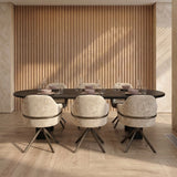 Tafel Yannick - Plat Ovaal - Massief Eikenhout