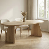 Plat ovaal Eikenhout - Driehoek