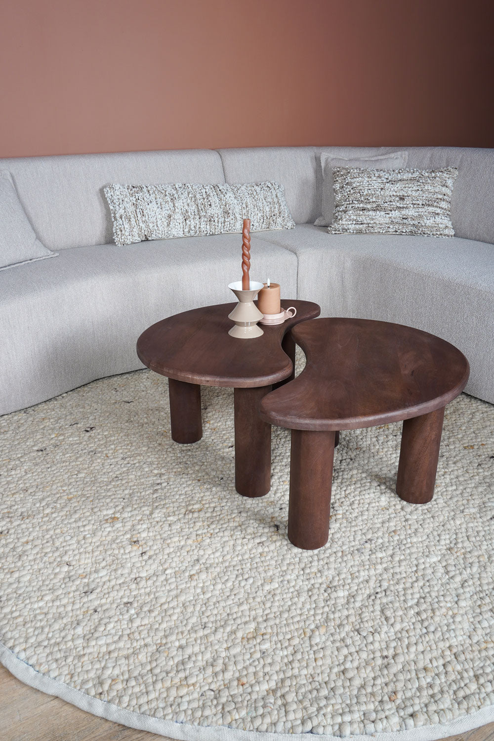 Vloerkleed Steve Beige Rond - view 5