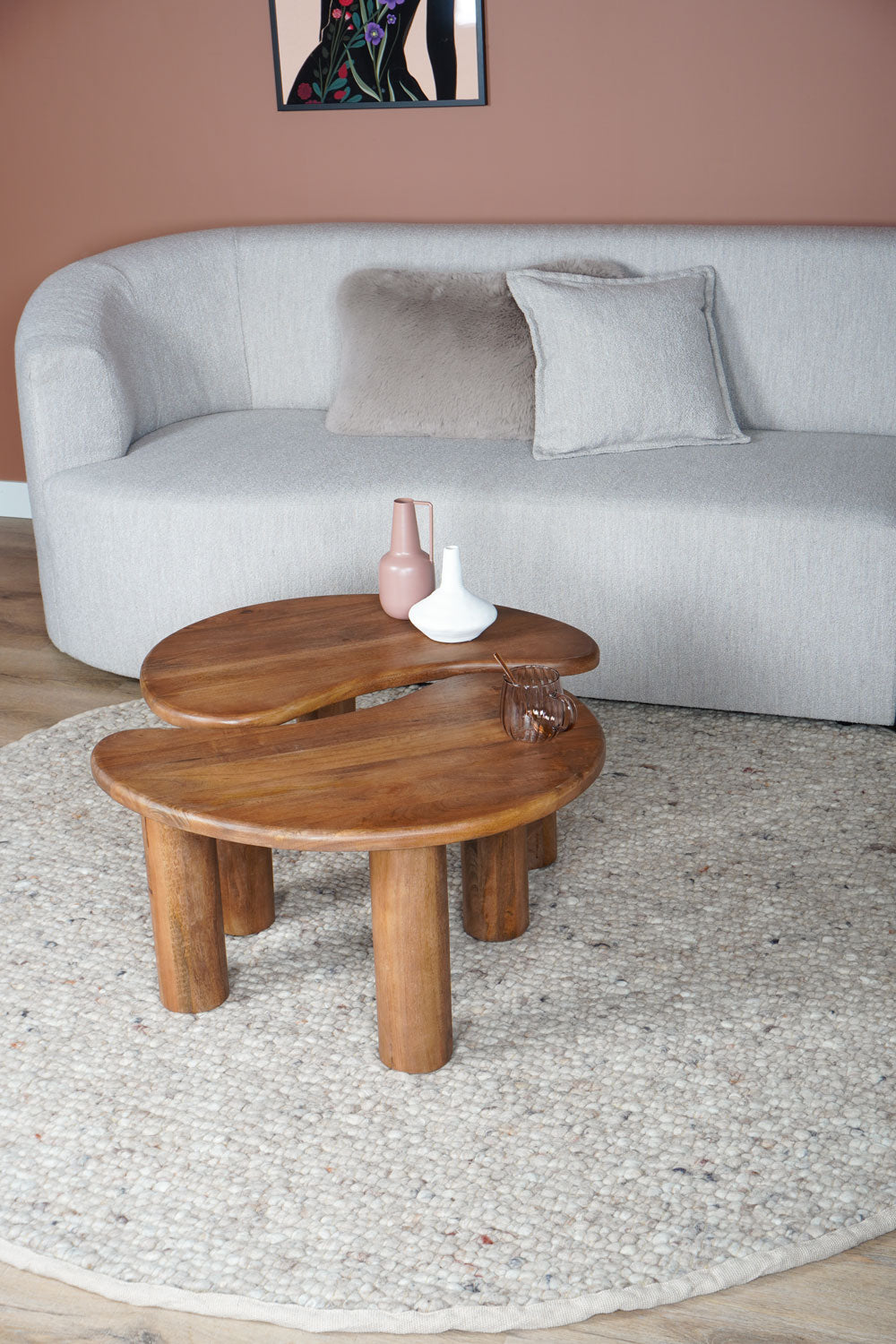 Vloerkleed Steve Beige Rond - view 3
