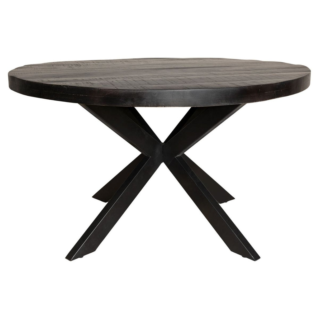 Eettafel Denver Zwart | Rond | 110 cm - Inrichting Op Maat