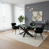 Green Marble Eetkametafel - Plat Ovaal