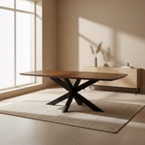 Danish Oval Oak Table - Triangle Set - Dark Oak