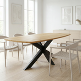 Danish Oval Oak Table - Triangle Set - Dark Oak