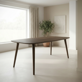 Danish Oval Oak Table - Triangle Set - Dark Oak