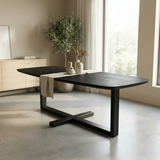 Danish Oval Oak Table - Triangle Set - Dark Oak